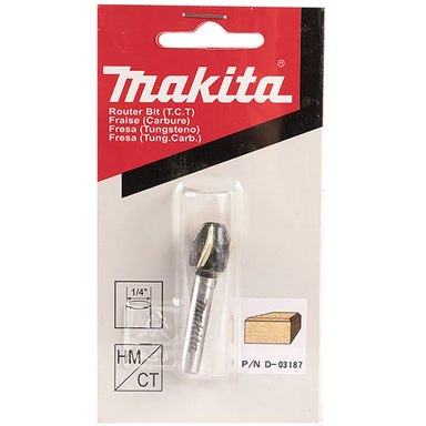 MAKITA 7/16" FLUSH / 23DEG BEVEL TRIM TCT BIT - 1/4" SHAFT D-03187