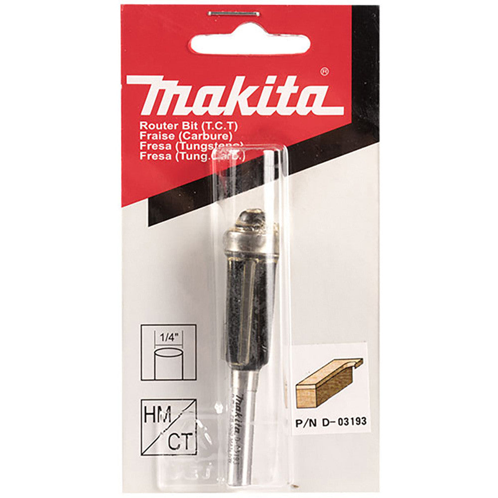MAKITA 1/2" FLUSH TRIM TCT BIT - 1/4" SHAFT D-03193