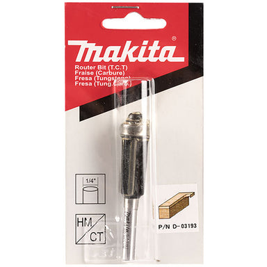 MAKITA 1/2" FLUSH TRIM TCT BIT - 1/4" SHAFT D-03193