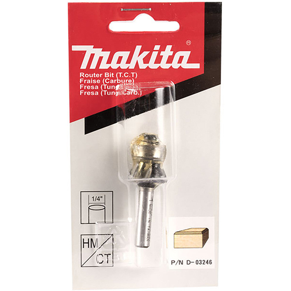 MAKITA 1/2" 25DEG BEVEL TRIM TCT BIT - 1/4" SHAFT D-03246