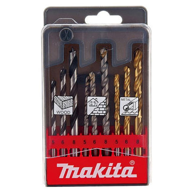 MAKITA DRILL BIT ASSORTMENT SET (9PC) - METRIC - STANDARD D-16405