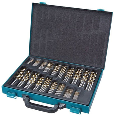 MAKITA HSS-TITANIUM COATED FLUTE DRILL BIT SET - 3/64" - 1/2" (230PC) - STANDARD D-30586