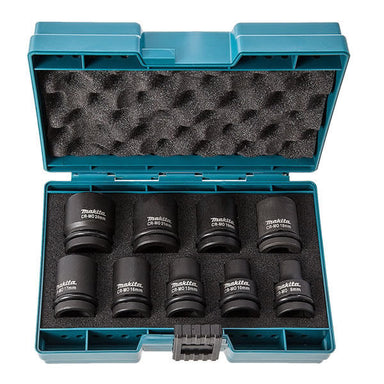 MAKITA IMPACT SOCKET SET (9PC)E METRIC - 1/2" SQUARE DRIVE D-42575