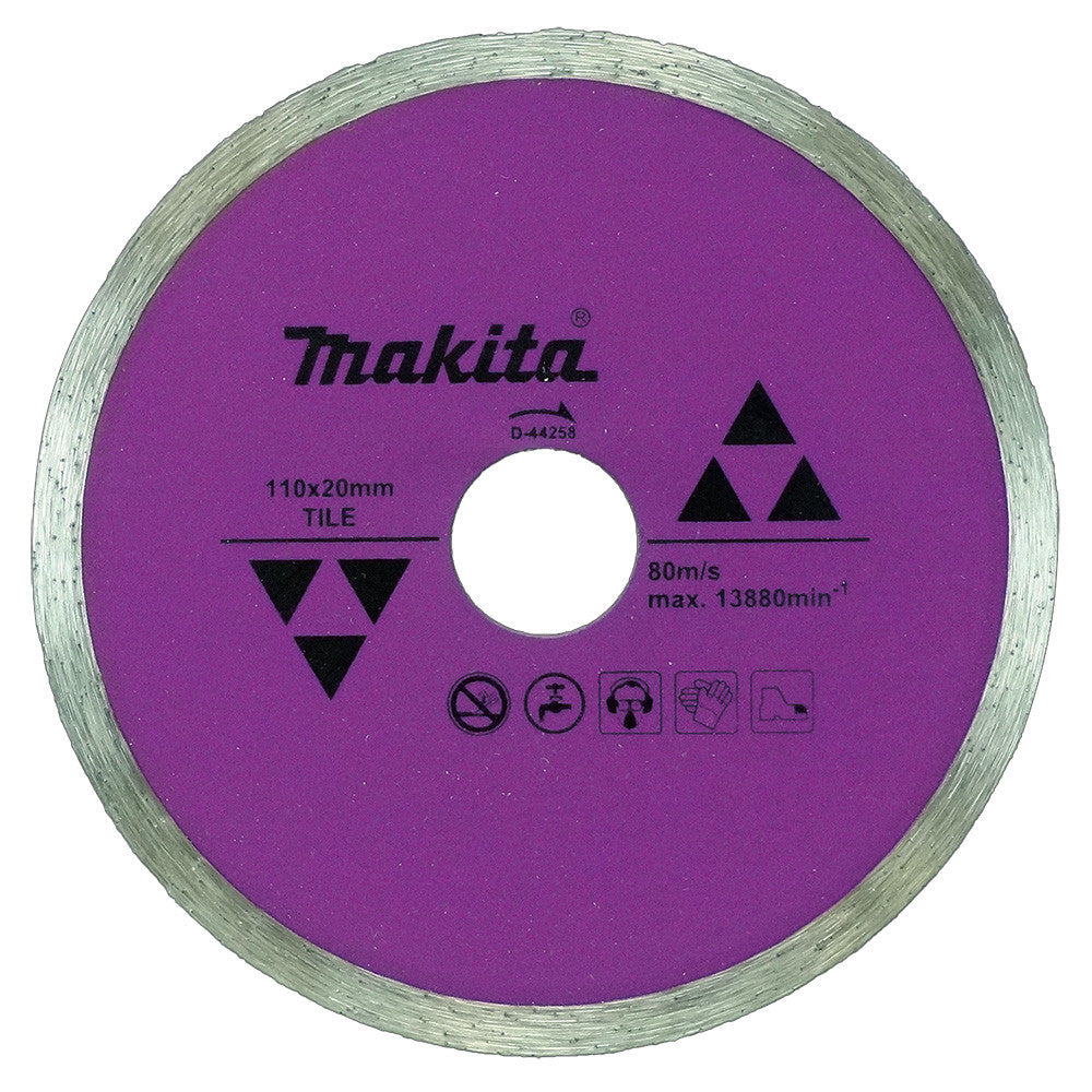 MAKITA 110mm DIAMOND BLADE CONTINUOUS RIM - ECONOMY D-44258
