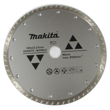MAKITA 180mm x 22.23 DIAMOND BLADE TURBO RIM - ECONOMY D-44317