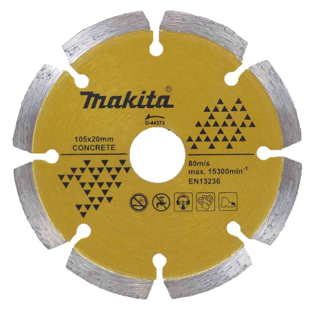 MAKITA 105mm x 20/16 DIAMOND BLADE SEGMENTED - LASER WELD D-44373