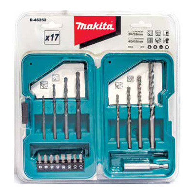 MAKITA 17PC DRILL & SCREWDRIVER BIT SET D-46252