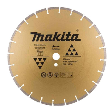 MAKITA 350mm x 25.4mm DIAMOND BLADE SEGMENTED - ECONOMY D-56998