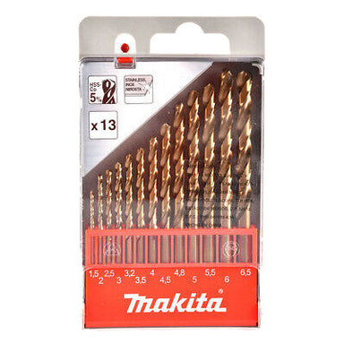 MAKITA HSS-COBALT DRILL BIT SET METRIC (13PC) D-57180