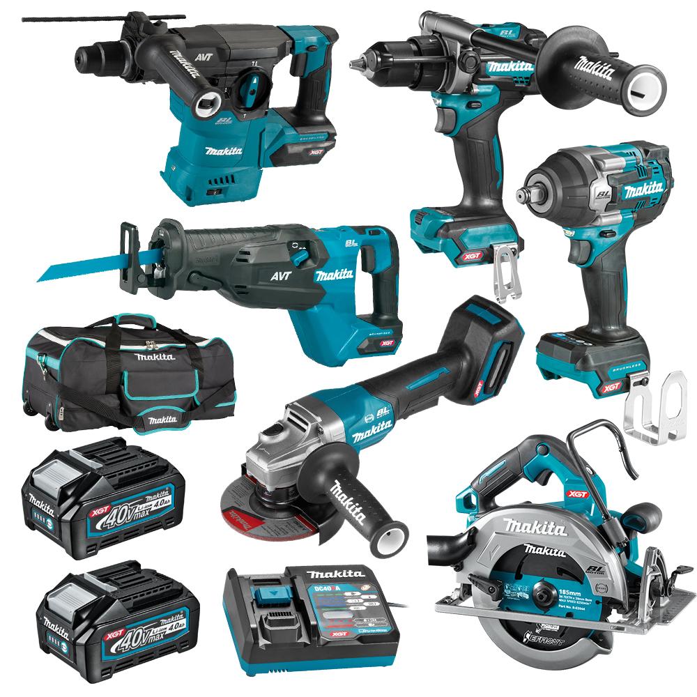 Makita DK0191G601 40V Max 4.0Ah Li-ion XGT Cordless Brushless 6pce Combo Kit