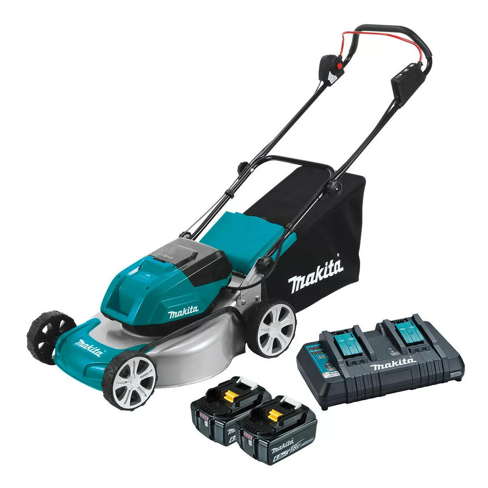 Makita 18Vx2 460mm 18" Brushless Lawn Mower 6.0ah Set DLM464PG2