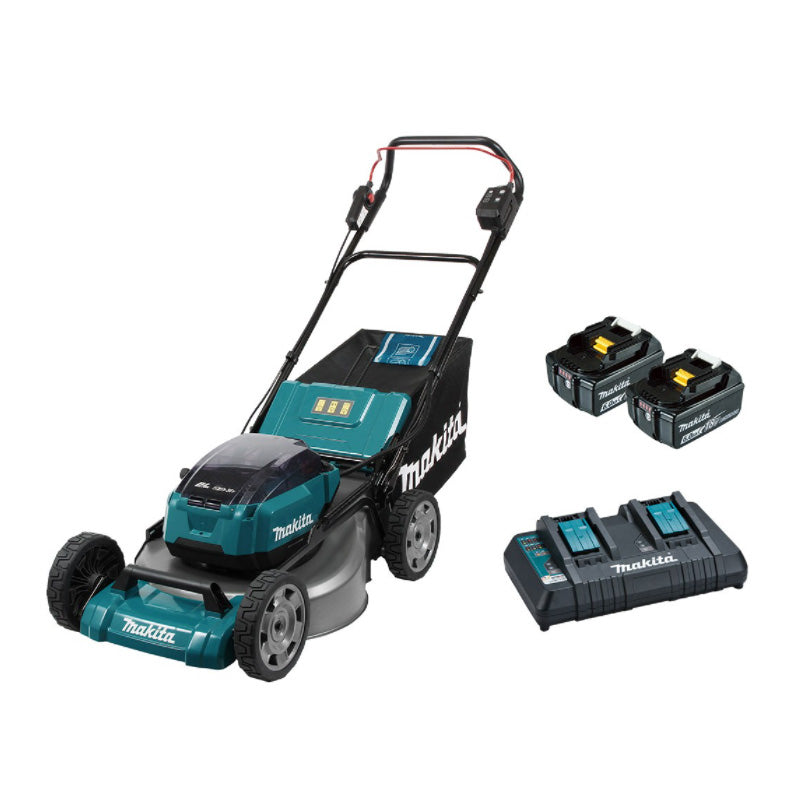Makita 36V (18Vx2) 534mm (21") Brushless Lawn Mower 6.0ah Set DLM535PG2