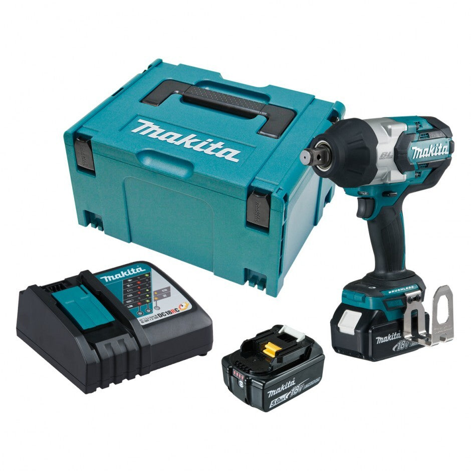 Makita 18V Brushless 3/4" Impact Wrench 5.0Ah Set DTW1001RTJ