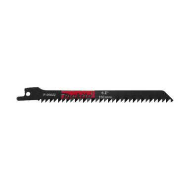 MAKITA RECIPRO BLADE HCS/CV 150mm - 6TPI - (5PK)- WOOD P-05022