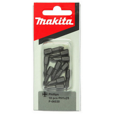 MAKITA PH1 x 25mm TORSION SCREWDRIVER BIT (10PK) P-06030