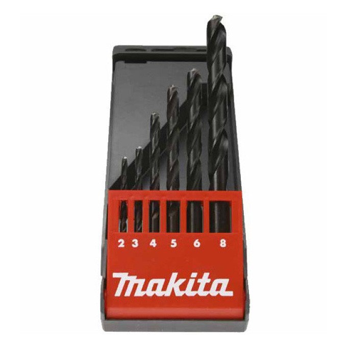 MAKITA HSS G-SERIES METAL DRILL BIT SET - 2-8mm METRIC (6PC) - PERFORMANCE P-23743