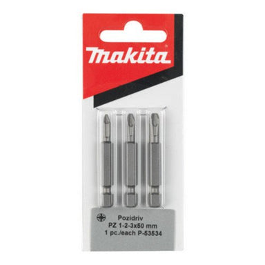 MAKITA PZ1/2/3 x 50mm TORSION SCREWDRIVER BIT (3PK) P-53534