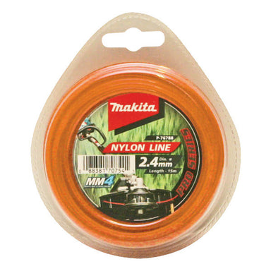 MAKITA NYLON LINE 2.4mm x 15M ROUND P-76788