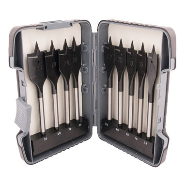 MAKITA FLAT WOOD SPADE BIT (9PC) SET - 1/4 HEX SHANK - PERFORMANCE P-80802