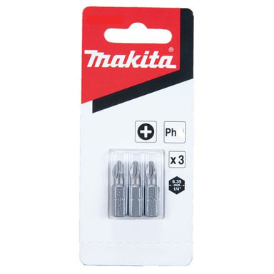 MAKITA PH2 x 25mm SCREWDRIVER BIT (3PK) B-23793