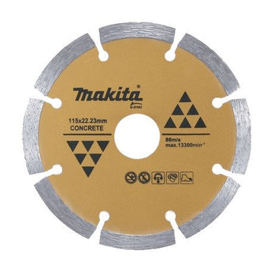 MAKITA 115mm x 22.23 DIAMOND BLADE SEGMENTED - LONG LIFE D-37552