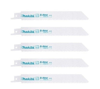 MAKITA RECIPRO BLADE BI-METAL 152mm - 10TPI - (5PK)- WOOD & NAILS B-31843