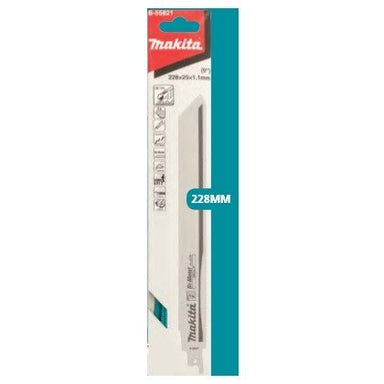 MAKITA RECIPRO BLADE BI-METAL CURVED 228mm - 14-18TPI - (5PK)-METAL B-55821