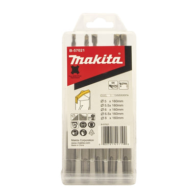 MAKITA CENTRE PLUS SDS PLUS  (5PC) DRILL BIT SET B-57021