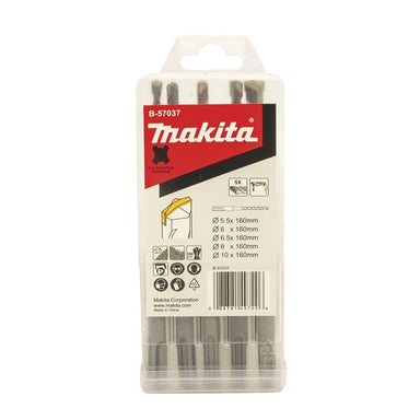 MAKITA CENTRE PLUS SDS PLUS  (5PC) DRILL BIT SET B-57037