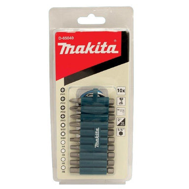 MAKITA SCREWDRIVER BIT SET 50mm (10PC)  D-65040
