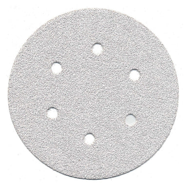 MAKITA SANDING DISC 150mm 100# GRIT WHITE HOOK AND LOOP 6 HOLE (10PK) P-37683