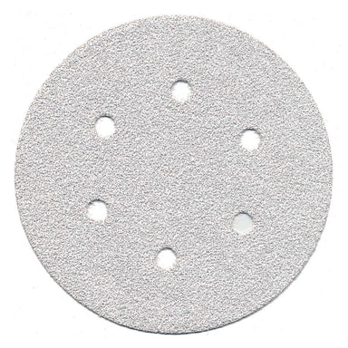 MAKITA SANDING DISC 150mm 120# GRIT WHITE HOOK AND LOOP 6 HOLE (10PK) P-37699
