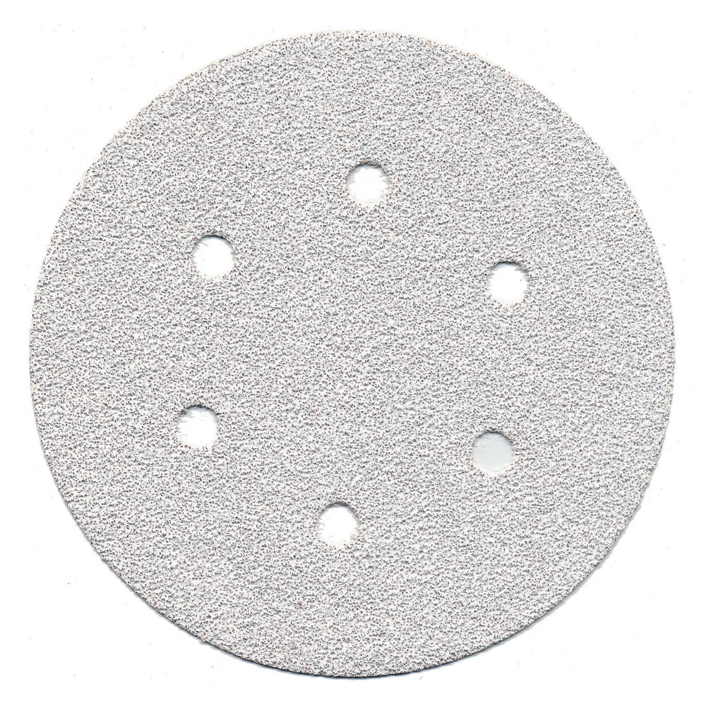 MAKITA SANDING DISC 150mm 240# GRIT WHITE HOOK AND LOOP 6 HOLE (10PK) P-37714