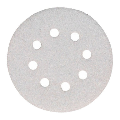 MAKITA SANDING DISC 125mm 180# / HOOK & LOOP WHITE PUNCHED - (10PK) P-33392