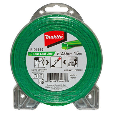 MAKITA FOUR LEAF SILENT NYLON LINE 2.0 x 15M E-01769