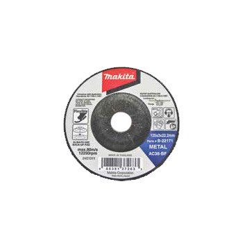 MAKITA 100mm x 3mm x 16mm FLEXIBLE METAL GRINDING WHEEL AC60 - (20PK) B-22115-20