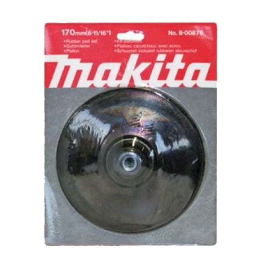 MAKITA 170mm RUBBER PAD WITH LOCKNUT M14 x 2mm - 180 & 230mm GRINDERS B-00876