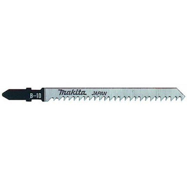 MAKITA JIGSAW BLADE B-10 - BAYONET TYPE - (5PK)- HCS 9tpi / Fast Fine cut / Wood & Laminate 3-65mm A-85628