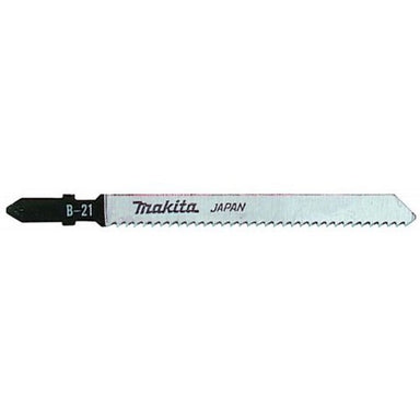 MAKITA JIGSAW BLADE B-21 - BAYONET TYPE - (5PK)- HSS 12tpi / Fine cut / PVC 3-60mm / Alu 1-10mm  A-85721