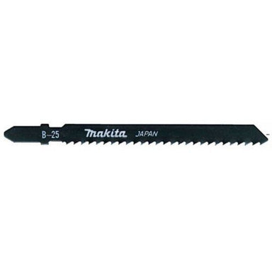 MAKITA JIGSAW BLADE B-25 - BAYONET TYPE - (5PK)- HSS 9tpi / Rough cut / Wood 3-60mm / Alu & Metal 3-6mm A-85765