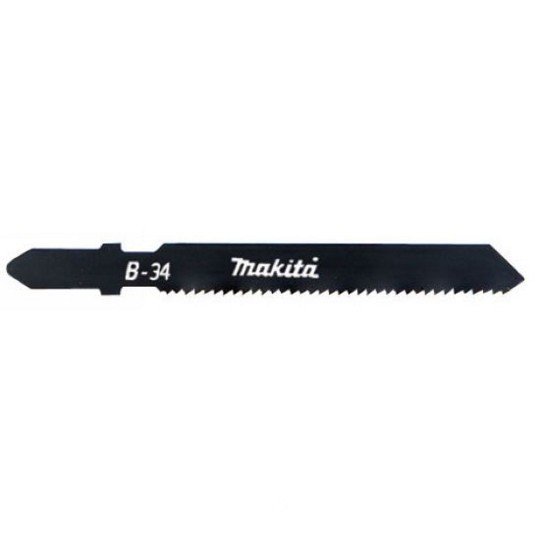 MAKITA JIGSAW BLADE B-34 - BAYONET TYPE - (5PK)- HSS 18tpi / Fine cut / Alu Metal & S/Steel 1.5-3mm B-10453