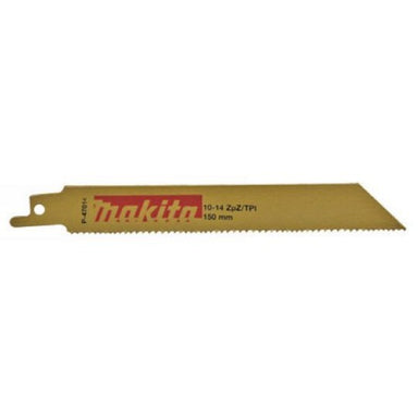 MAKITA RECIPRO BLADE BI-METAL 150mm - 10-14TPI - (5PK)- WOOD & NAILS P-47014