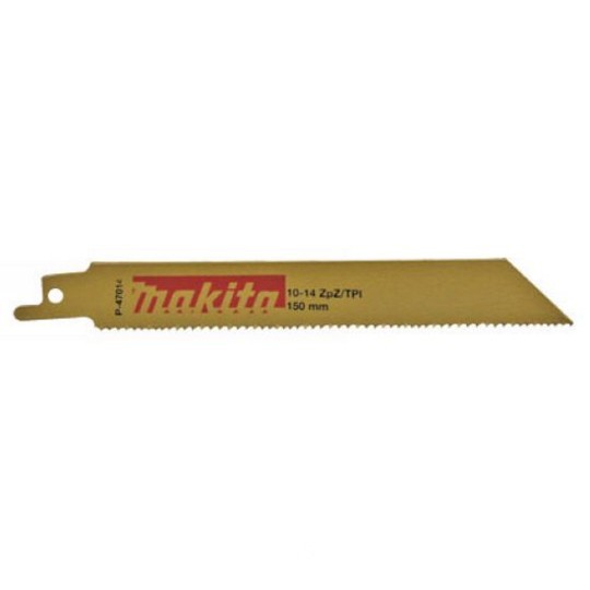 MAKITA RECIPRO BLADE BI-METAL 150mm - 10-14TPI - (5PK)- WOOD & NAILS P-47014