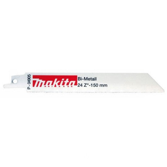 MAKITA RECIPRO BLADE BI-METAL 150mm - 24TPI - (5PK)- METAL P-04905