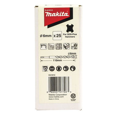 MAKITA STANDARD SDS PLUS DRILL BIT 5mm x 110mm (25PC) D-65115
