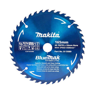 MAKITA BLUEMAK TCT SAW BLADE 160mm x 20mm x 20T - (5PK) B-15095-5