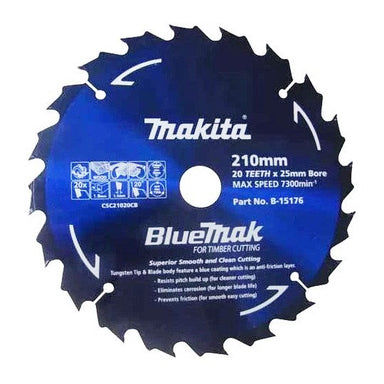 MAKITA BLUEMAK TCT SAW BLADE 210mm x 25mm x 20T - (5PK) B-15176-5