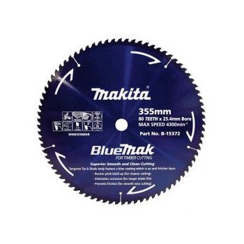 MAKITA BLUEMAK TCT SAW BLADE 355mm x 25.4mm x 80T B-15372