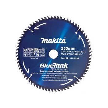 MAKITA BLUEMAK TCT SAW BLADE 255mm x 30/25.4mm x 72T B-15394