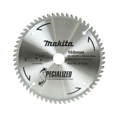 MAKITA ALUMINIUM TCT SAW BLADE 160mm x 20mm x 60T B-15562